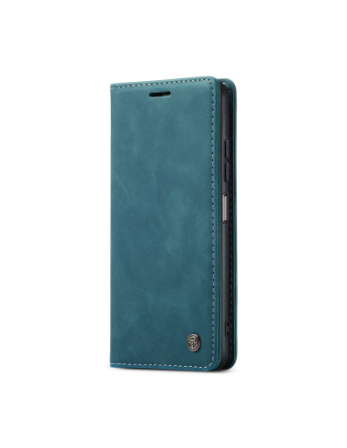 Cover Galaxy A22 5G Pelle Portafoglio Blu | Melacompro