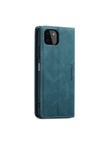 Cover Galaxy A22 5G Pelle Portafoglio Blu | Melacompro