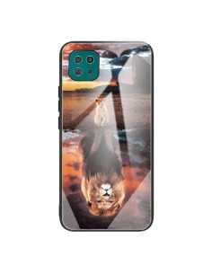 Cover Galaxy A22 5G Glass Antiurto Leone Colorato Lion