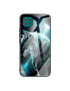 Cover Galaxy A22 5G Glass Antiurto Leone Colorato Wolf