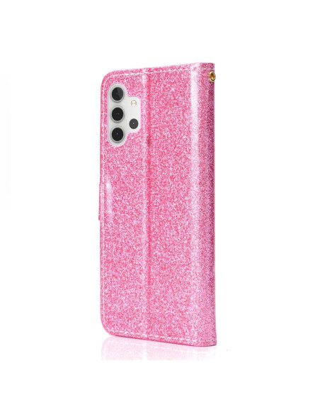 Cover Galaxy A32 4G Pelle Rosa Glitterato | Melacompro