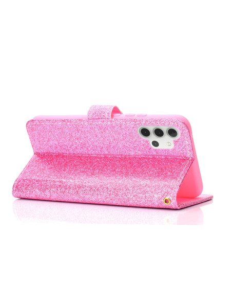 Cover Galaxy A32 4G Pelle Rosa Glitterato | Melacompro