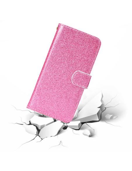 Cover Galaxy A32 4G Pelle Rosa Glitterato | Melacompro