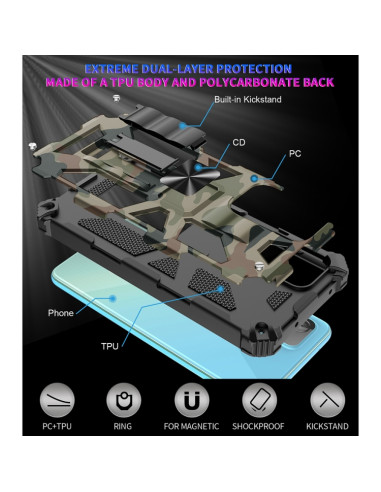 Cover Galaxy A32 4G Antiurto Verde Menta Army Verde | Melacompro