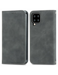 Cover Galaxy A22 4G Pelle PU Portafoglio Grigio | Melacompro 2