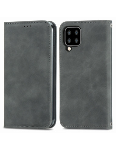 Cover Galaxy A22 4G Pelle PU Portafoglio Grigio | Melacompro