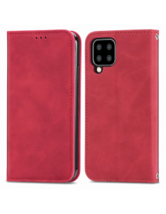 Cover Galaxy A22 4G Pelle PU Portafoglio Rosso | Melacompro 2