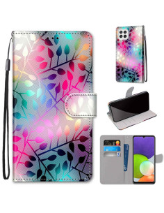 Cover Galaxy A22 4G PU Leather Flip con Portafoglio