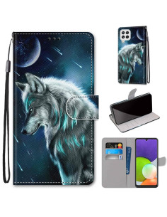 Cover Galaxy A22 4G Pelle PU con Portafoglio