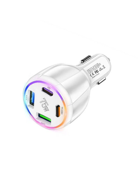 Caricabatterie Auto 75W 4 Porte USB-C | Melacompro