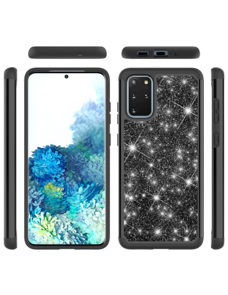 Cover Galaxy S20+ Silicone Arancione Nero | Melacompro