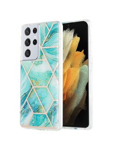 Cover Galaxy S21 Ultra TPU Marmo Blu
