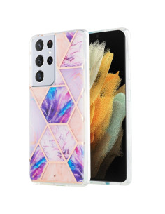 Cover Galaxy S21 Ultra 5G TPU Marmo Viola Chiaro Light Viola