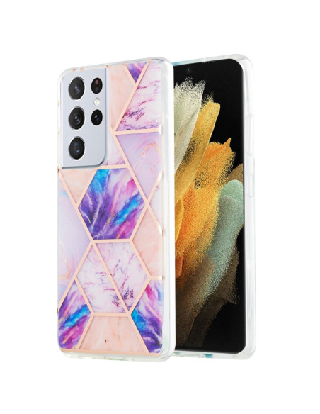 Cover Galaxy S21 Ultra 5G Marmo Viola Light Viola | Melacompro