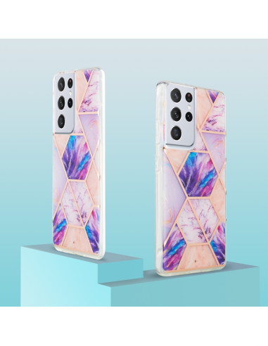 Cover Galaxy S21 Ultra 5G Marmo Viola Light Viola | Melacompro