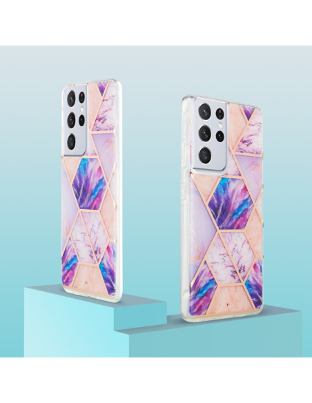 Cover Galaxy S21 Ultra 5G Marmo Viola Light Viola | Melacompro