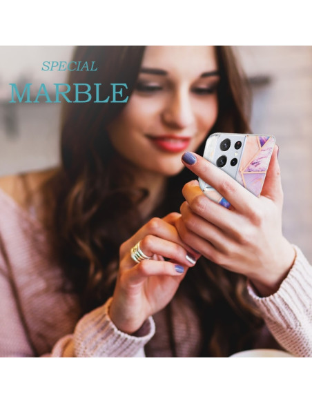 Cover Galaxy S21 Ultra 5G Marmo Viola Light Viola | Melacompro