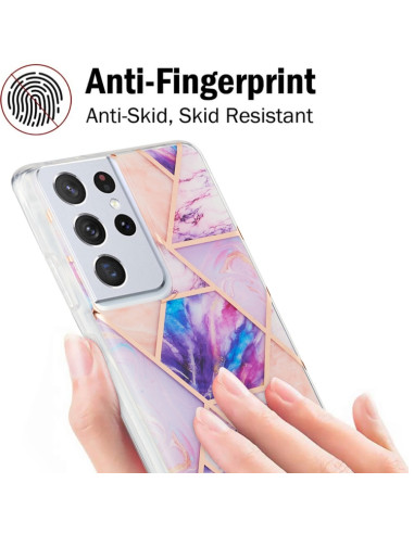 Cover Galaxy S21 Ultra 5G Marmo Viola Light Viola | Melacompro