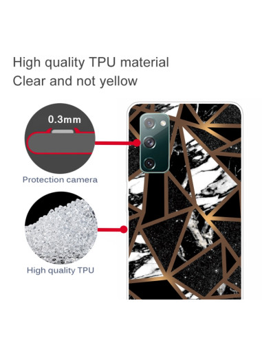 Cover Galaxy S20 FE TPU Marmo Nero | Melacompro