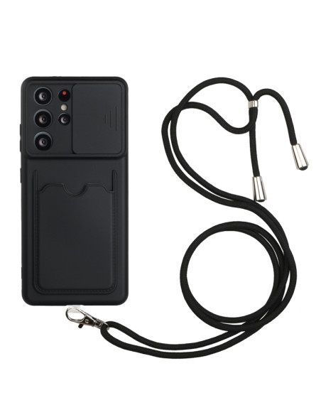 Cover Galaxy S21 Ultra Marmo Blu TPU Nero | Melacompro