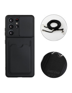 Cover Galaxy S21 Ultra Marmo Blu TPU Nero | Melacompro 2