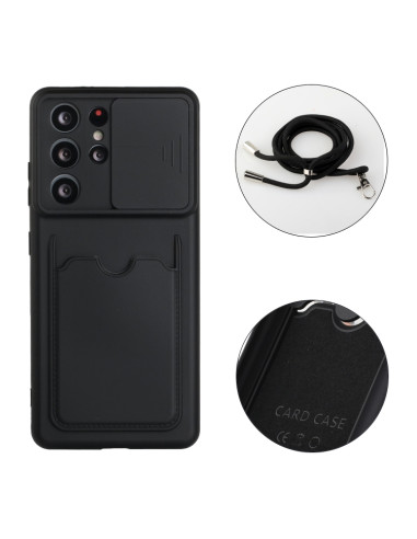 Cover Galaxy S21 Ultra Marmo Blu TPU Nero | Melacompro