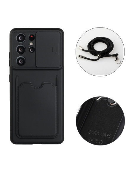 Cover Galaxy S21 Ultra Marmo Blu TPU Nero | Melacompro