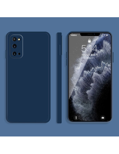 Cover Galaxy S20 Silicone Bianco Blu | Melacompro