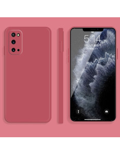 Cover Galaxy S20 Silicone Verde Matcha Antiurto Rosso