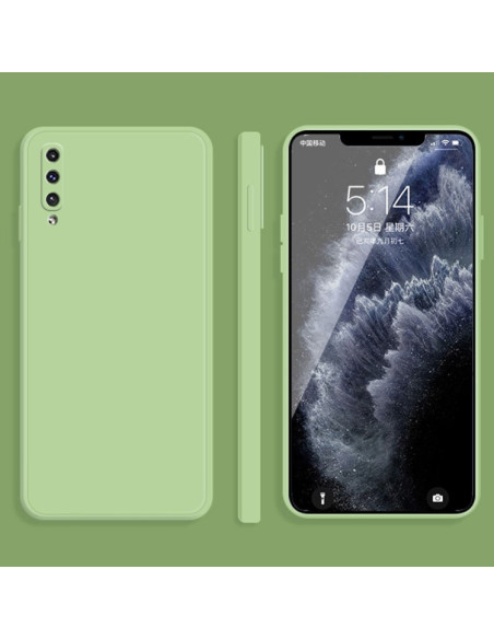Cover Galaxy A50 Silicone Nero Matcha Verde | Melacompro