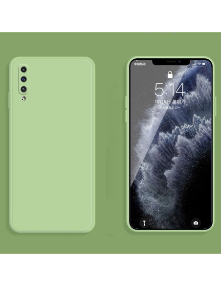 Cover Galaxy A50 Silicone Nero Matcha Verde | Melacompro