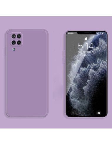 Cover Galaxy A12 5G Silicone Bianco Viola | Melacompro