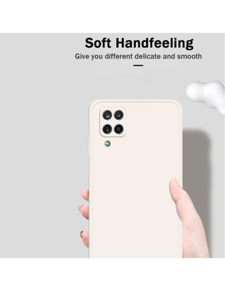 Cover Galaxy A12 5G Silicone Bianco Viola | Melacompro