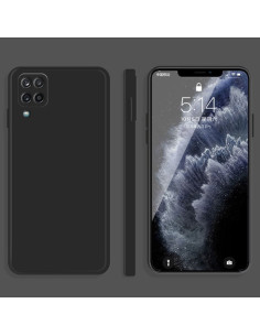 Cover Galaxy A12 5G Silicone Bianco Antiurto Nero