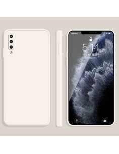 Cover Galaxy A50 Silicone Nero Antiurto Bianco
