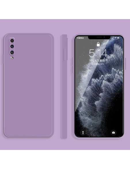 Cover Galaxy A50 Silicone Nero Viola | Melacompro