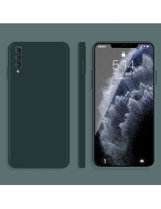 Cover Galaxy A50 Silicone Nero Antiurto Dark Verde