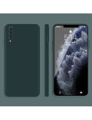 Cover Galaxy A50 Silicone Nero Dark Verde | Melacompro