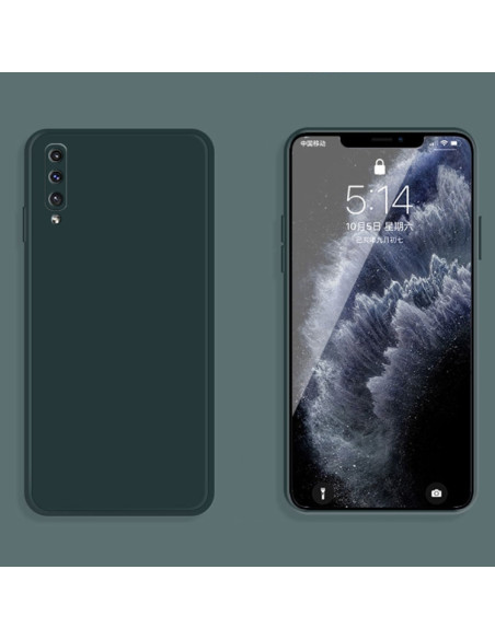 Cover Galaxy A50 Silicone Nero Dark Verde | Melacompro