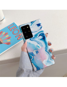 Cover Galaxy S20 Plus IMD TPU Onde Corallo Blu sd3