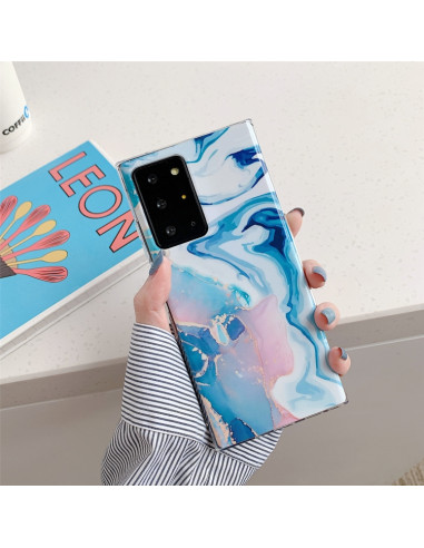 Cover Galaxy S20 Plus Onde Corallo Blu sd3 | Melacompro