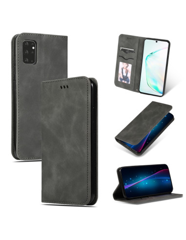 Cover Galaxy S20 Plus Pelle Rosso Dark Grigio | Melacompro