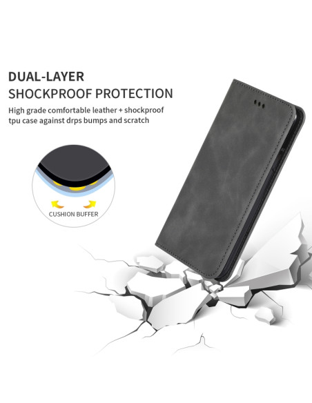 Cover Galaxy S20 Plus Pelle Rosso Dark Grigio | Melacompro