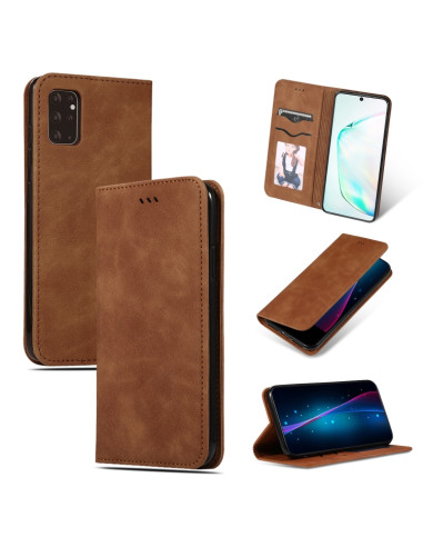 Cover Galaxy S20 Plus Pelle Rosso Marrone | Melacompro