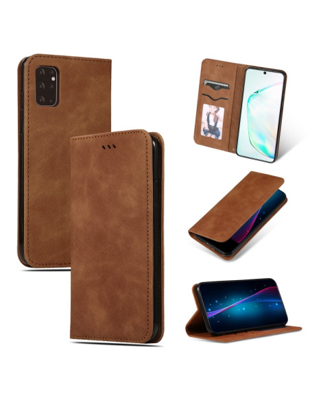 Cover Galaxy S20 Plus Pelle Rosso Marrone | Melacompro