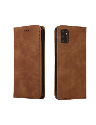 Cover Galaxy S20 Plus Pelle Rosso Marrone | Melacompro