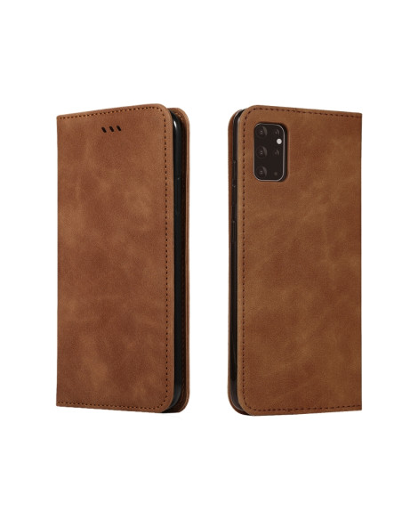 Cover Galaxy S20 Plus Pelle Rosso Marrone | Melacompro