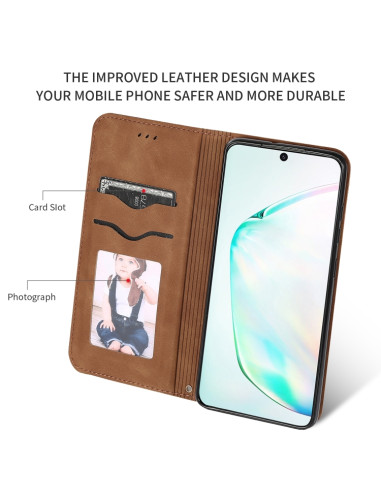 Cover Galaxy S20 Plus Pelle Rosso Marrone | Melacompro