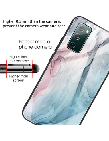 Cover Galaxy S20 FE Glass Marmo Grigio | Melacompro