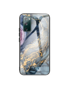 Cover Galaxy S20 FE Glass Marmo Astratto Oro